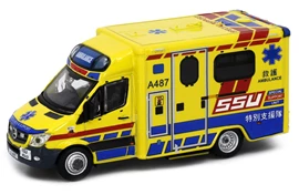 Tiny City 158 Die-cast Model Car - Mercedes-Benz Sprinter FL HKFSD Ambulance SSU (A487)