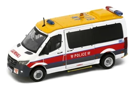 Tiny City Die-cast Model Car - Mercedes-Benz Sprinter Police EUNTS Yellow-roof (AM8116) [Exhibition Exclusive]