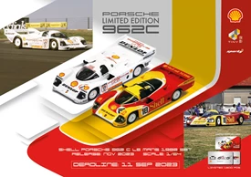 SPARKY 1/64 DIECAST Porsche 962C SHELL COMBO - Le Mans 1988 #18 & DUNLOP SUPERCUP H.J.STUCK 1987 #17