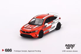 MINI GT 1/64 Honda Civic Type 2023 Pace Car Red