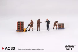 MINI GT 1/64 1/64 Figurine: UPS Driver and workers