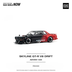 POPRACE 1/64 SKYLINE GT-R V8 DRIFT (HAKOSUKA) ADVAN LIVERY