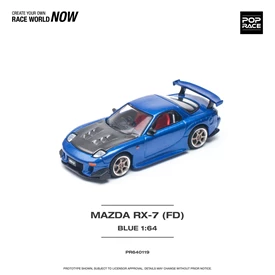 POPRACE 1/64 MAZDA RX-7 (FD3S) RE-AMEMIYA WIDEBODY METALLIC BLUE