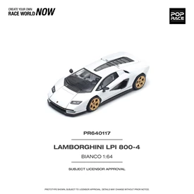 POPRACE 1/64 LAMBORGHINI COUNTACH LPI 800-4 BIANCO SIDERALE