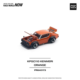 [New Tooling]POPRACE 1/64 SKYLINE GT-R V8 DRIFT (KENMERI) ORANGE