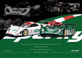 Sparky 1/64 Porsche 911 GT1 Evo 98 #5 & #6 Zakspeed Racing FIA GT 1998  (Tiny Exclusive)