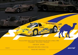 Sparky 1/64 Porsche - 962C Team Camel Brun Motorsport #4 24h Le Mans 1988 F.Hunkeler - W.Lechner - M.Reuter (Tiny Exclusive)