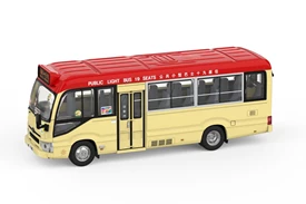 Tiny City PTV04 Die-cast Model Car - Toyota Coaster (B70) Red Minibus (19-seats) (TBC)