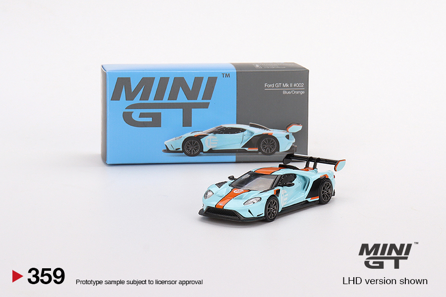 MINI GT 1/64 Ford GT MK II #002 Blue/Orange - LHD - Tiny